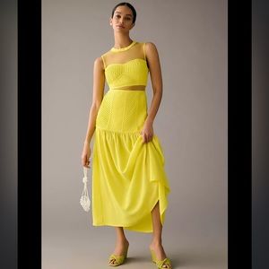 Anthropologie Lemon Maxi Dress